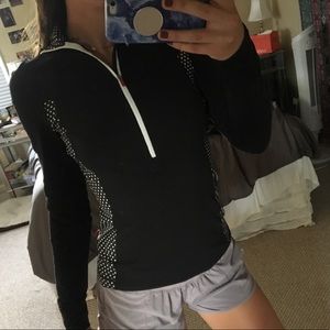 Lululemon Black Polka Dot Quarterzip